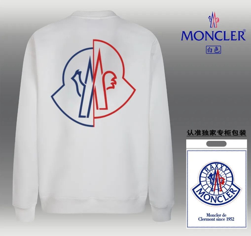 📦 📦 【 In Stock】 〖 𝐌𝐎𝐍𝐂𝐋𝐄𝐑~ 〗 440g 2024FW ， Premium Breathable Same Style ：Black White Size：S M L XL 2XL